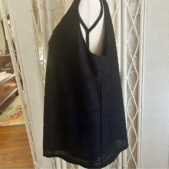 Jones New York Top Black Scoop Neck Wavy Line Texture Fully Lined Plus size 2X - Picture 4 of 15